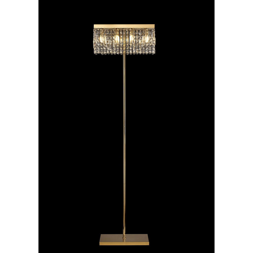 NL87719 Zian 4 Light Floor Lamp Gold Crystal