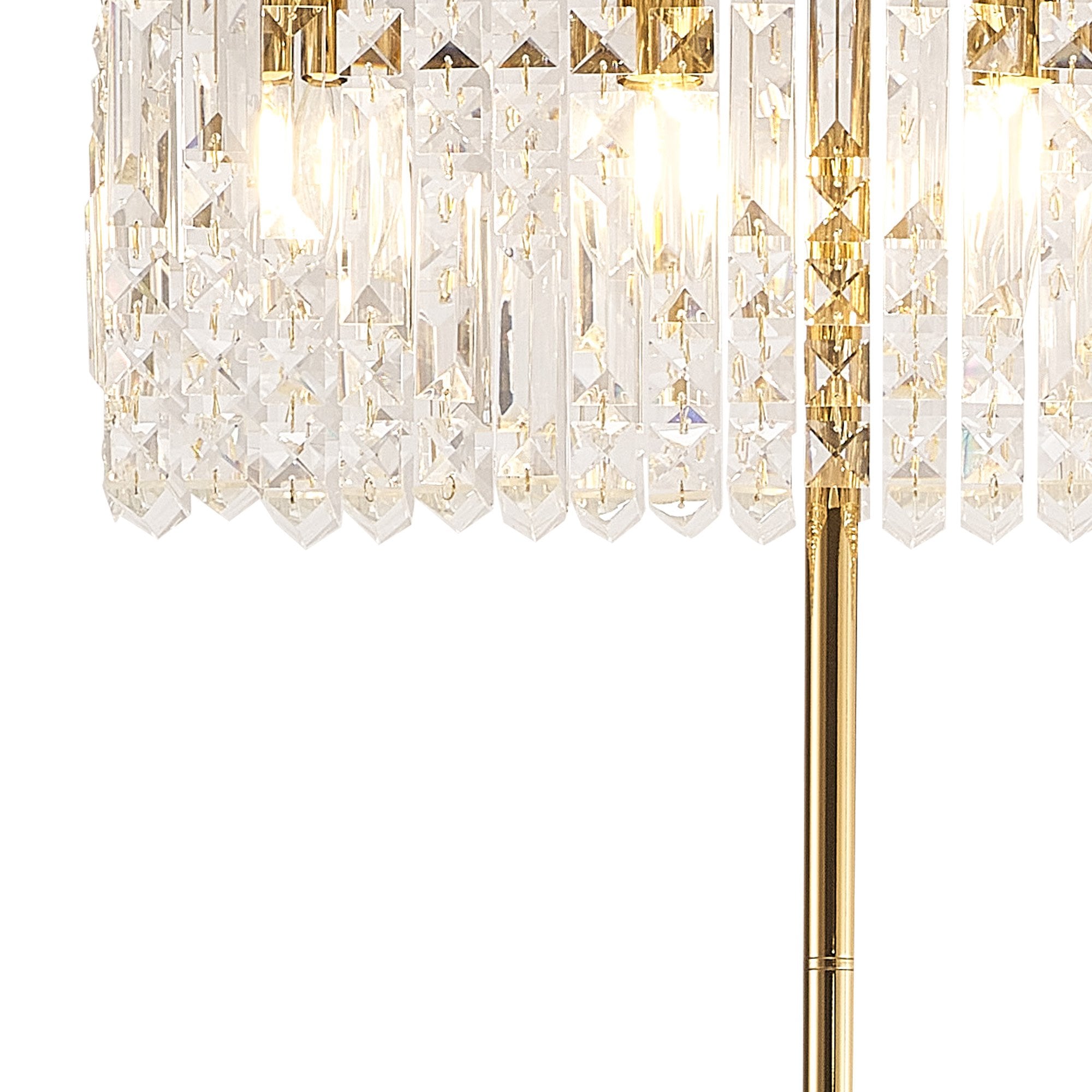 NL87719 Zian 4 Light Floor Lamp Gold Crystal