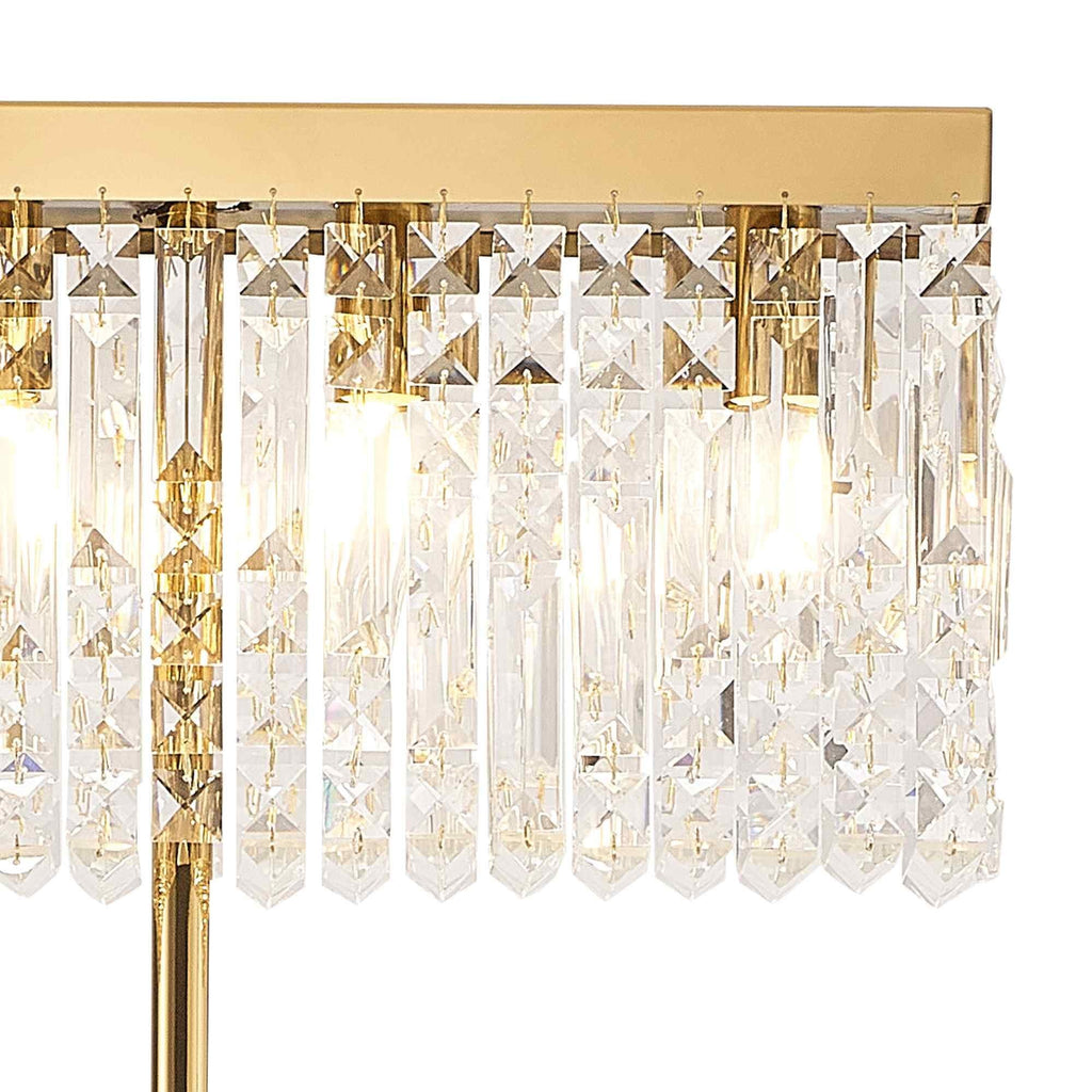 NL87719 Zian 4 Light Floor Lamp Gold Crystal