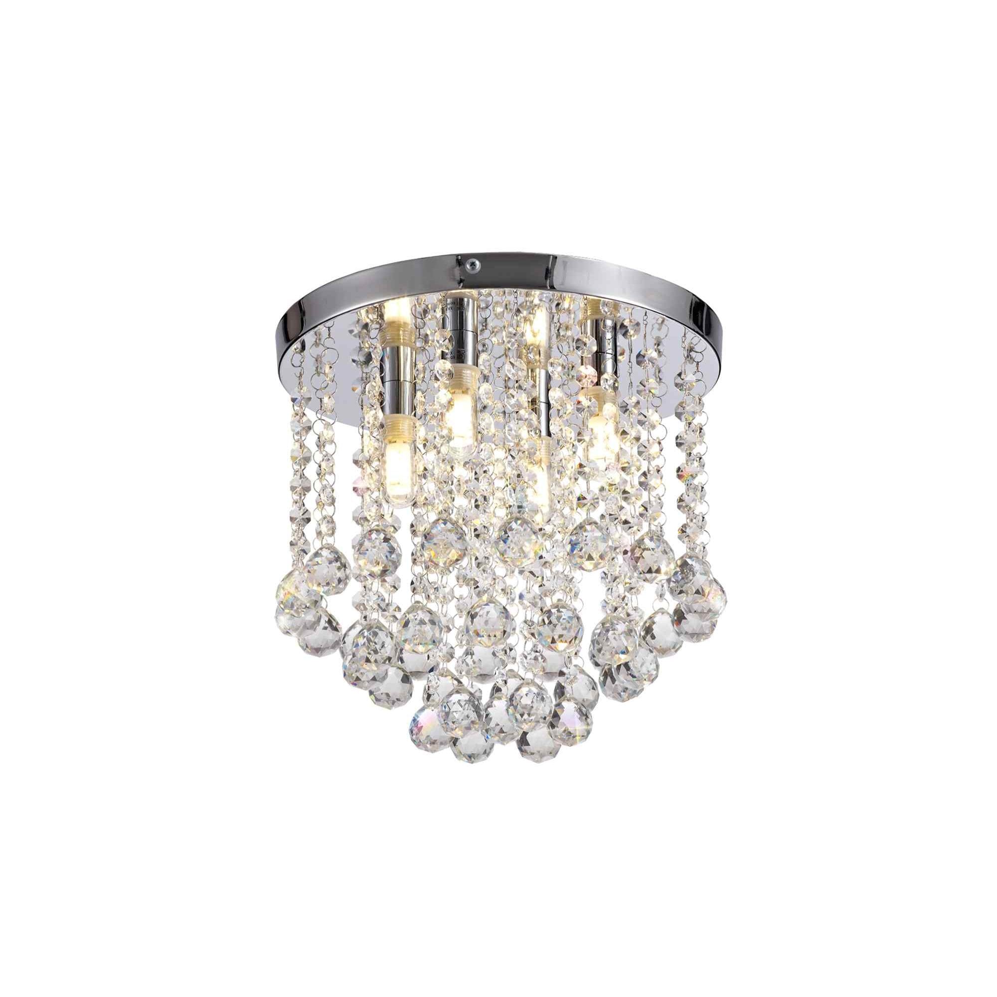 NL70579 Ana Bathroom Ceiling 4 Light Polished Chrome/Crystal