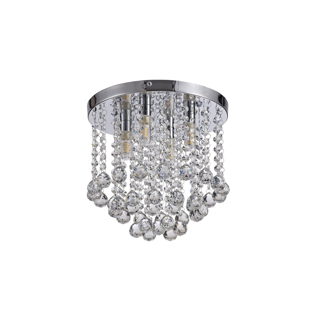 NL70579 Ana Bathroom Ceiling 4 Light Polished Chrome/Crystal