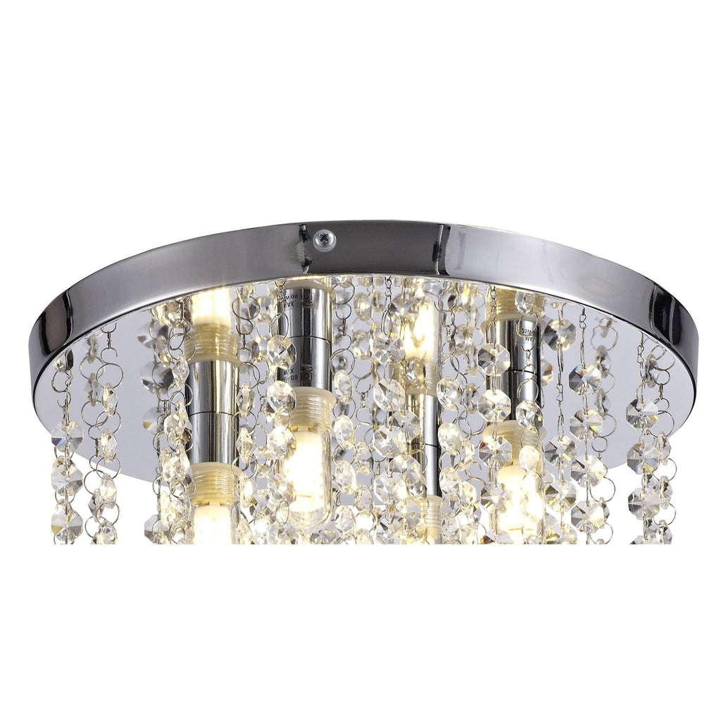 NL70579 Ana Bathroom Ceiling 4 Light Polished Chrome/Crystal