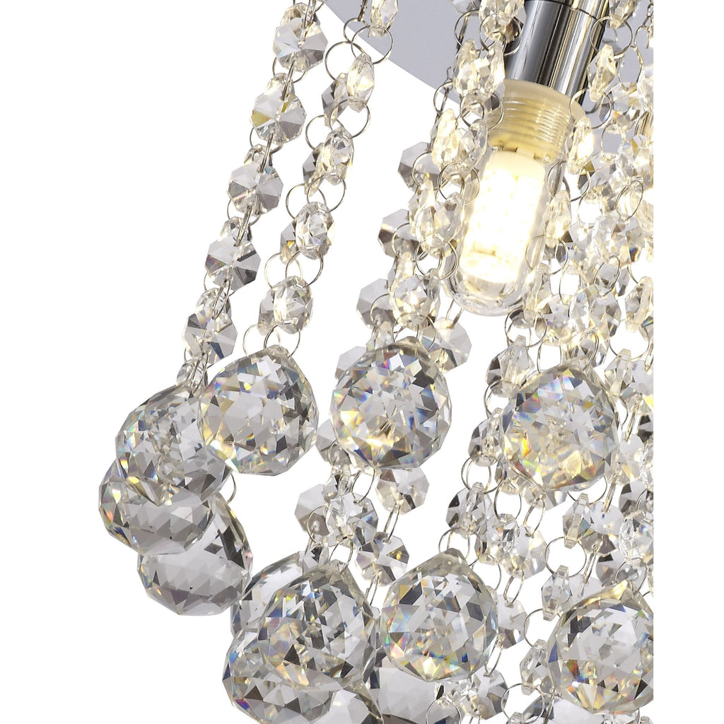 NL70579 Ana Bathroom Ceiling 4 Light Polished Chrome/Crystal