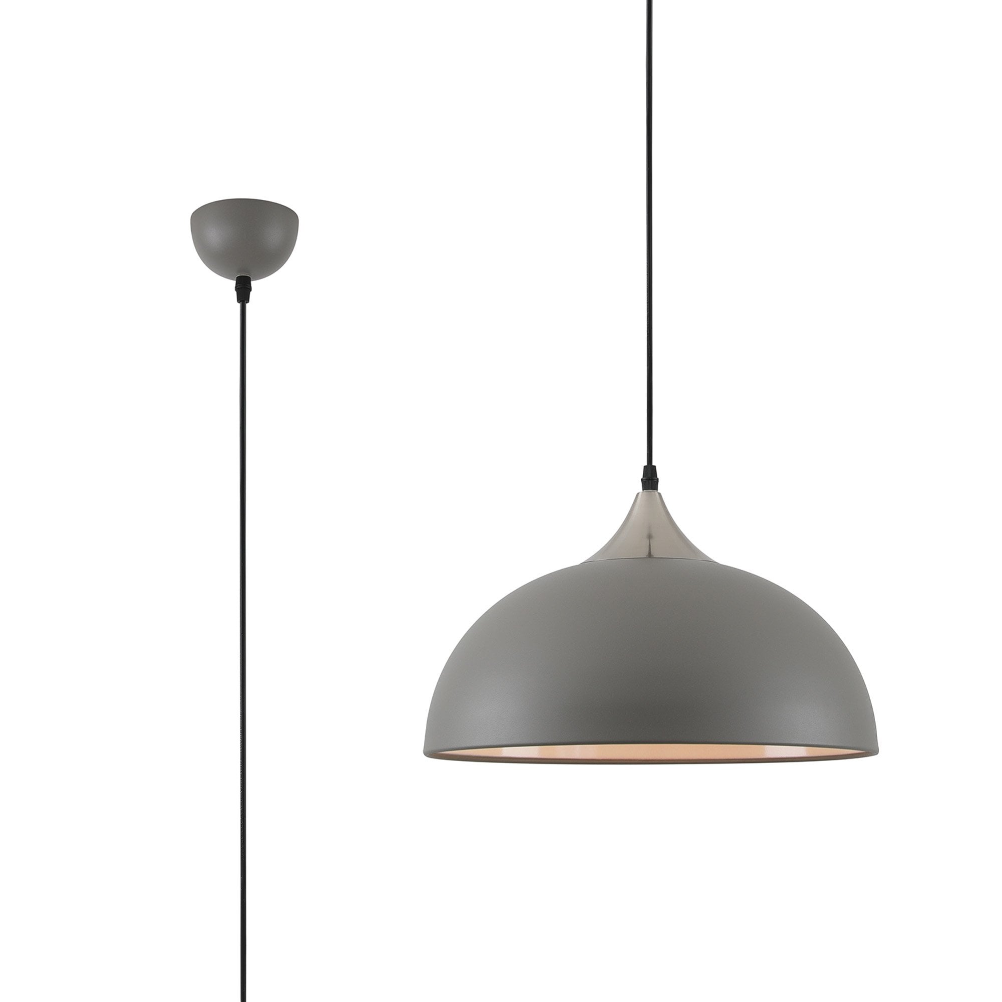 NL70079 Ava Pendant Sand Grey/Satin Nickel