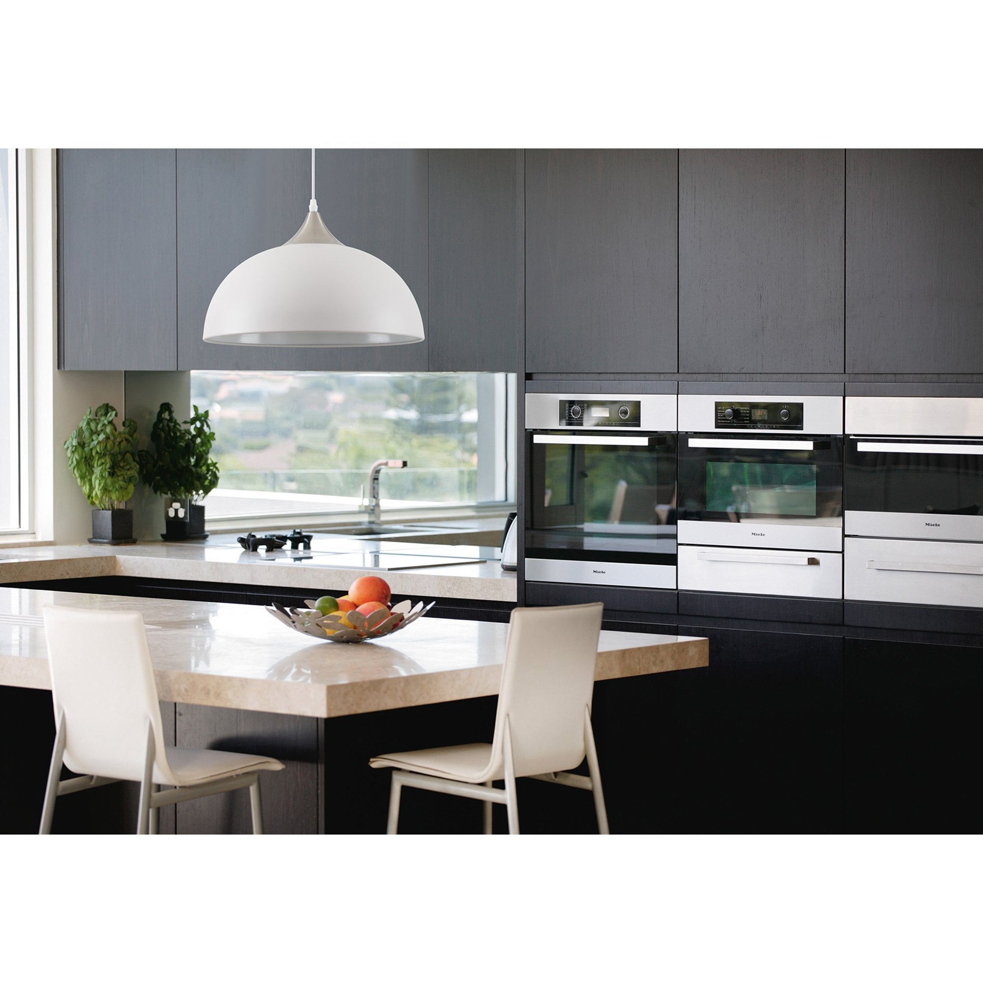 NL70079 Ava Pendant Sand Grey/Satin Nickel