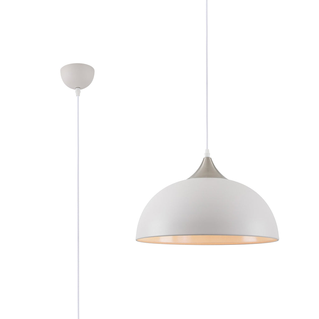 NL70109 Ava Pendant Sand White/Satin Nickel