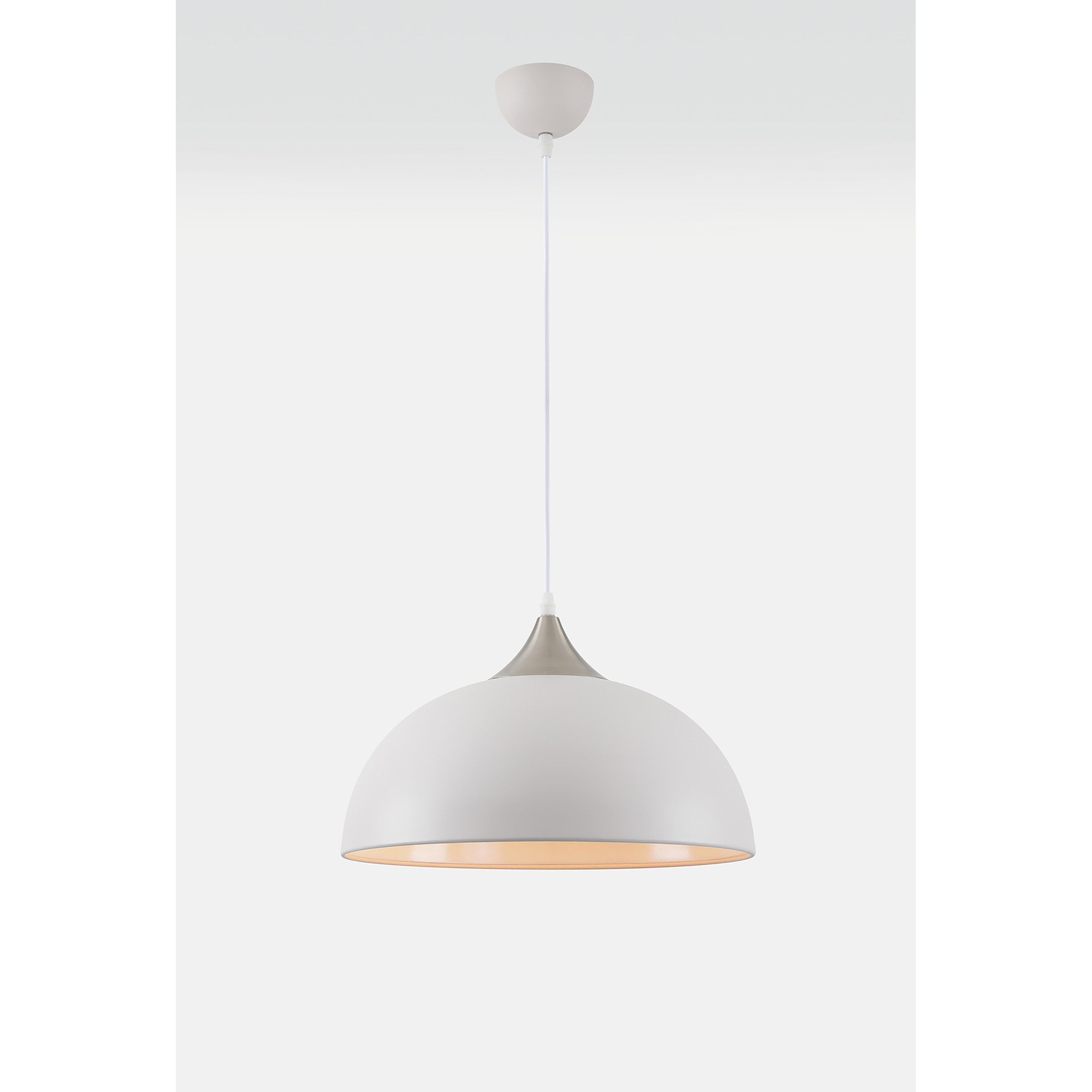 NL70109 Ava Pendant Sand White/Satin Nickel