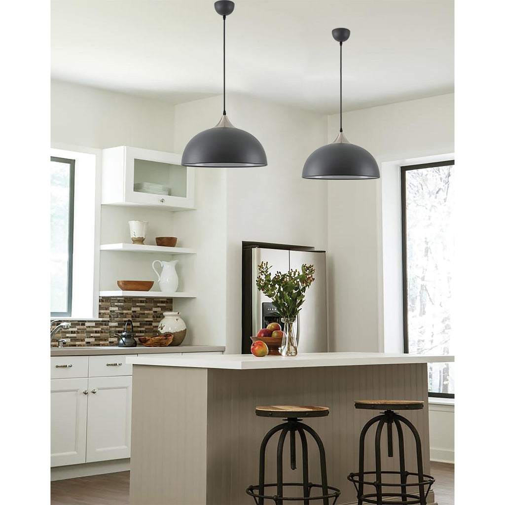 NL70109 Ava Pendant Sand White/Satin Nickel