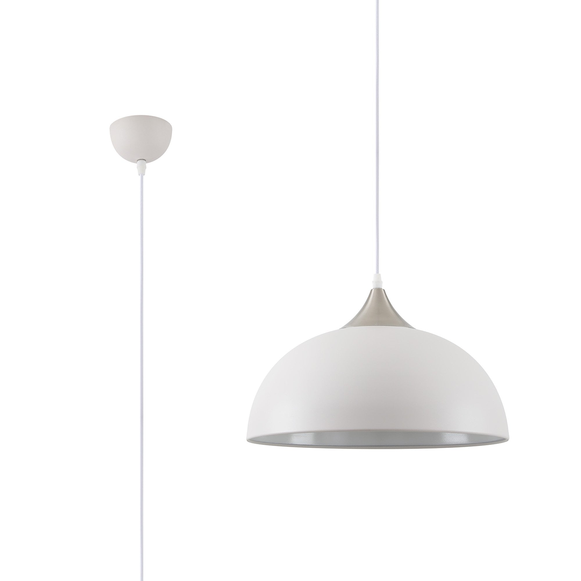 NL70109 Ava Pendant Sand White/Satin Nickel