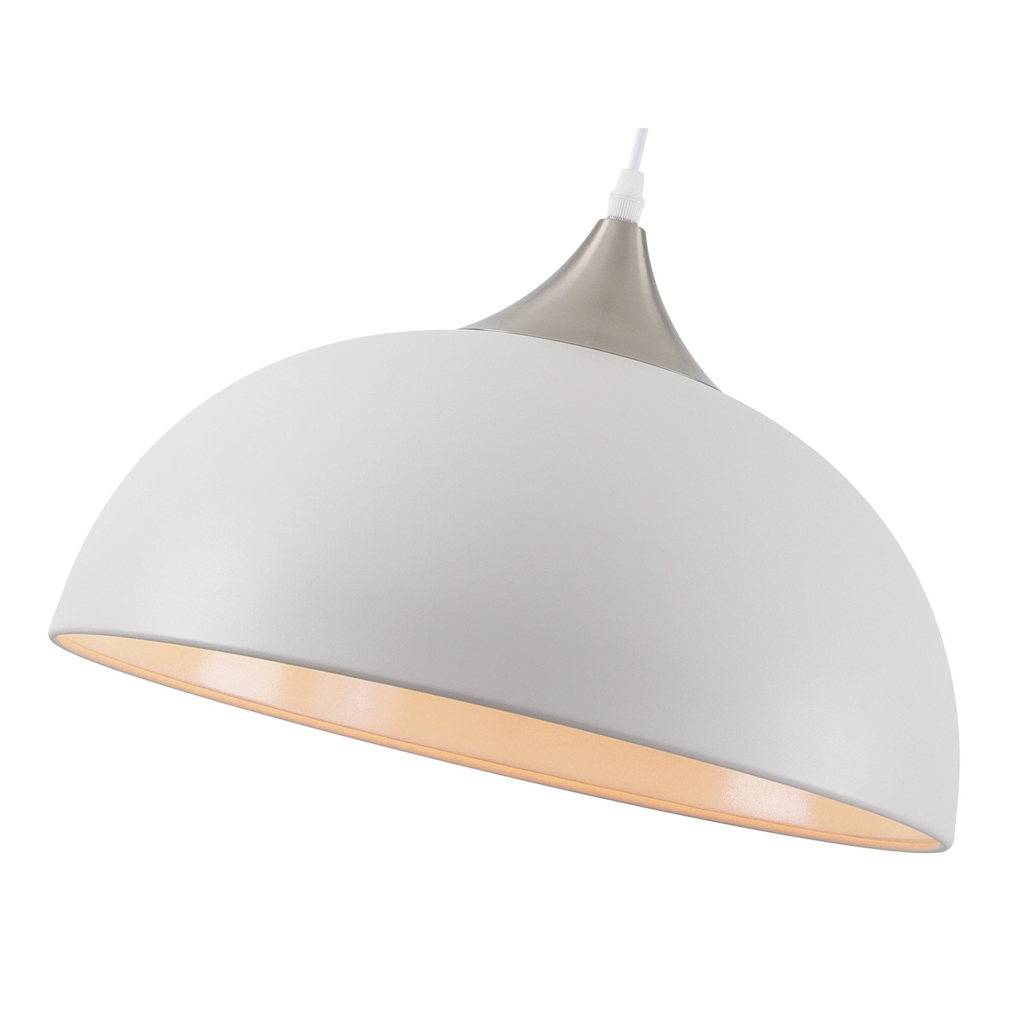 NL70109 Ava Pendant Sand White/Satin Nickel