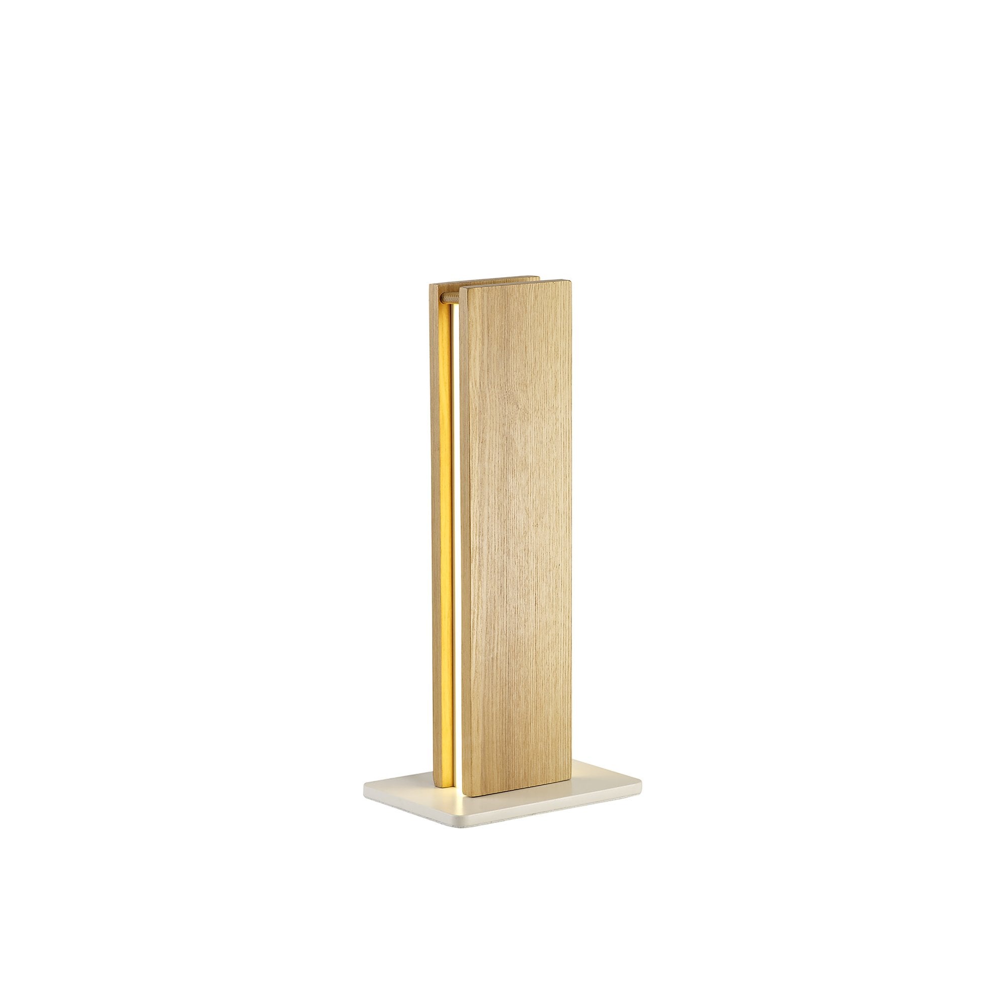 NL71909 Aline Table Lamp LED Medium Oak/Matt White