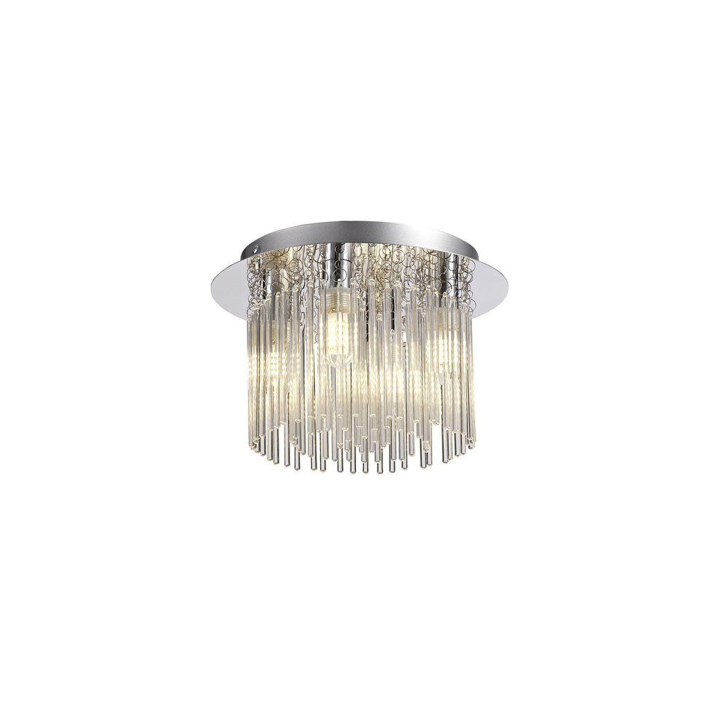 NL70589 Annie Bathroom Ceiling 4 Light Polished Chrome/Clear Glass