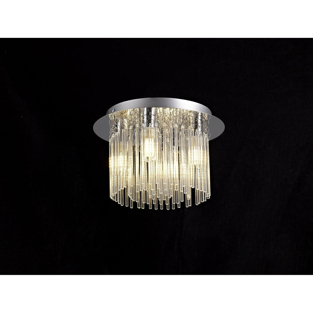 NL70589 Annie Bathroom Ceiling 4 Light Polished Chrome/Clear Glass