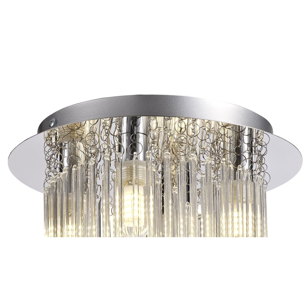 NL70589 Annie Bathroom Ceiling 4 Light Polished Chrome/Clear Glass
