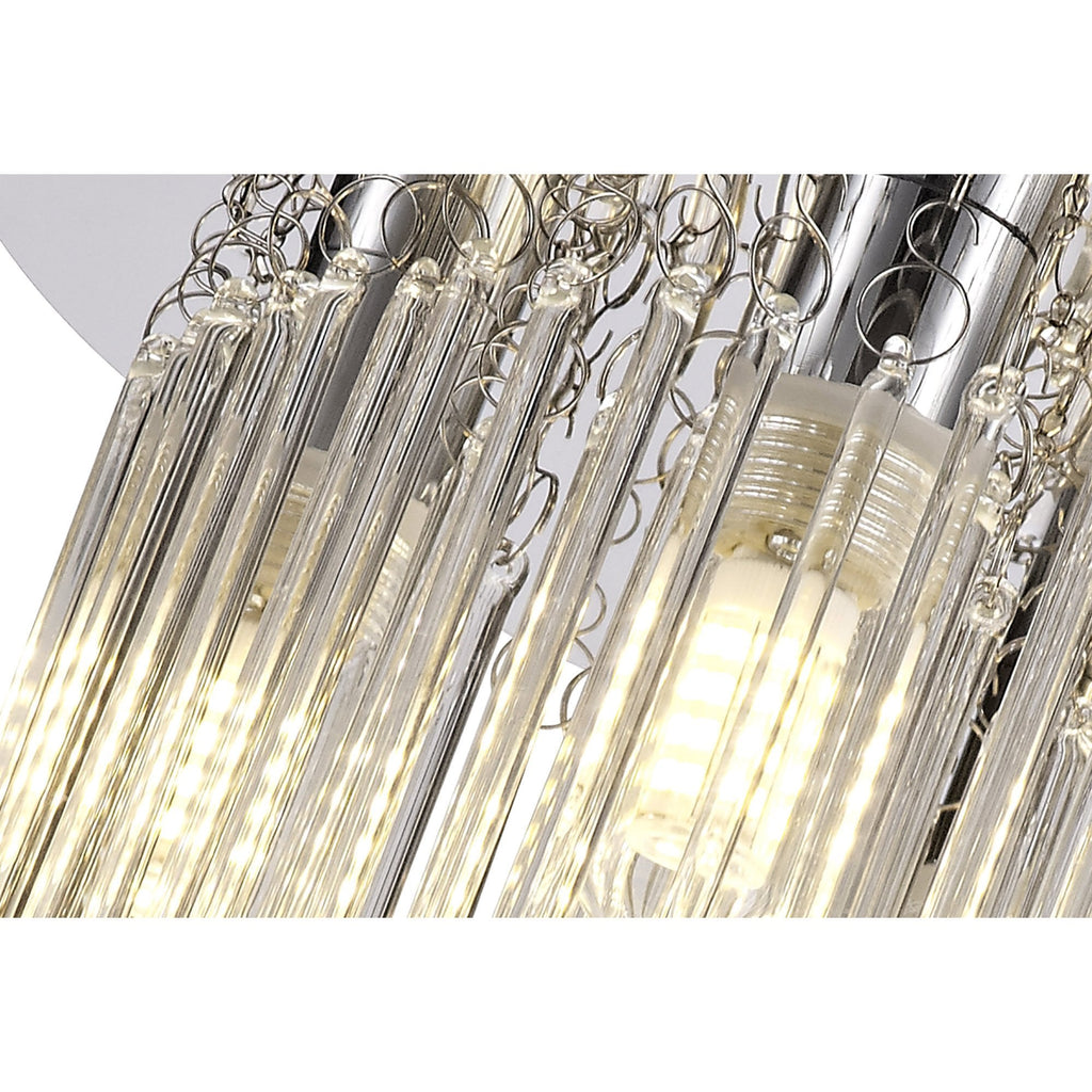 NL70589 Annie Bathroom Ceiling 4 Light Polished Chrome/Clear Glass