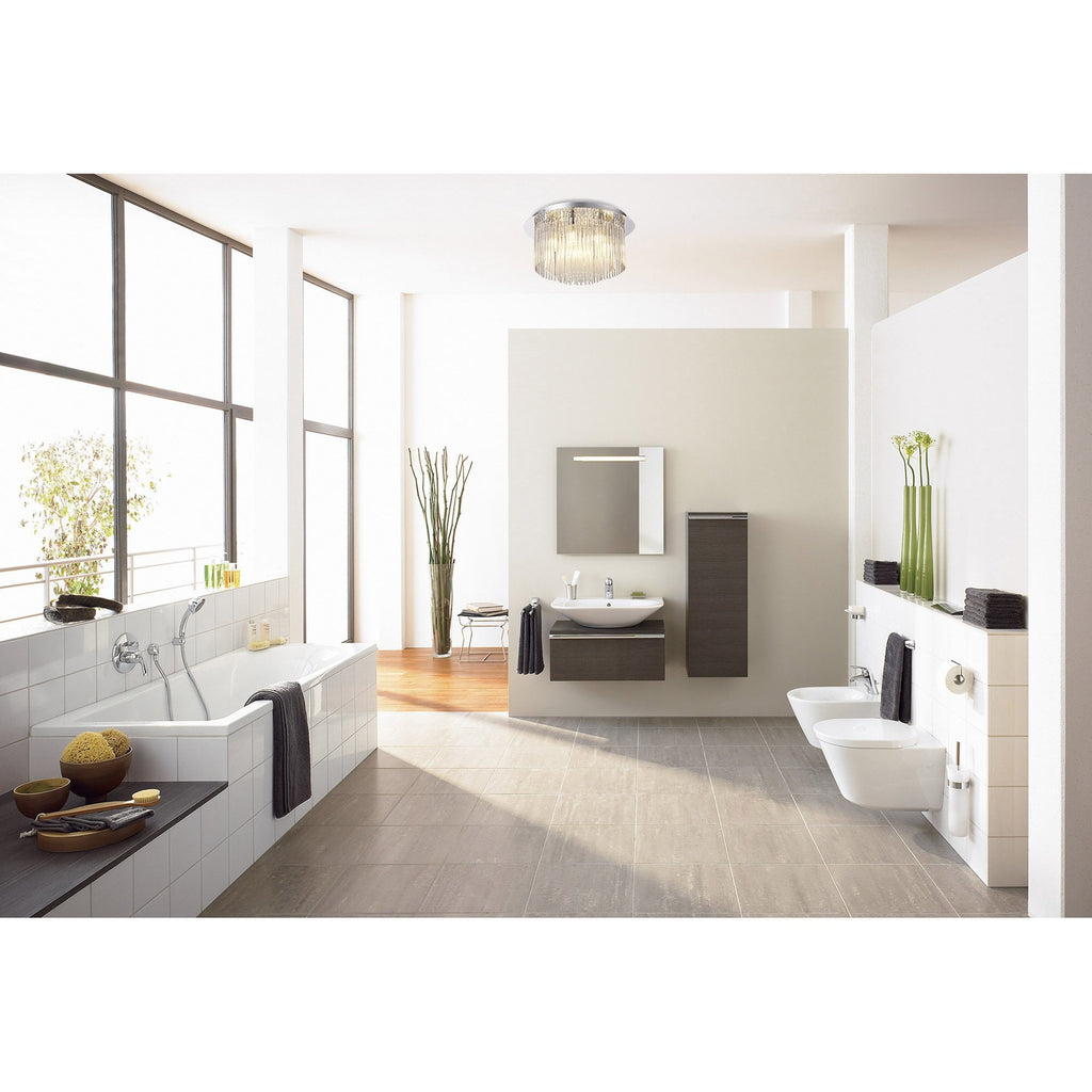 NL70599 Annie Bathroom Ceiling 6 Light Polished Chrome/Clear Glass