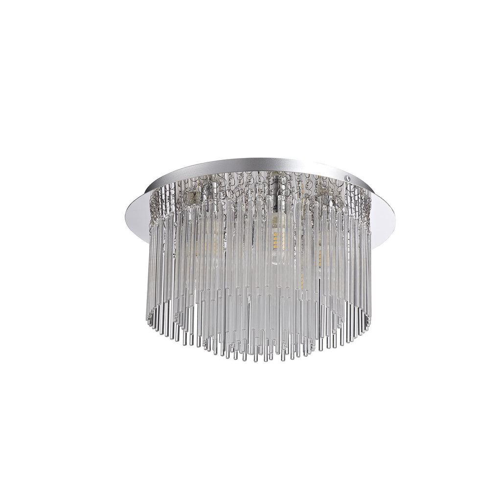 NL70599 Annie Bathroom Ceiling 6 Light Polished Chrome/Clear Glass
