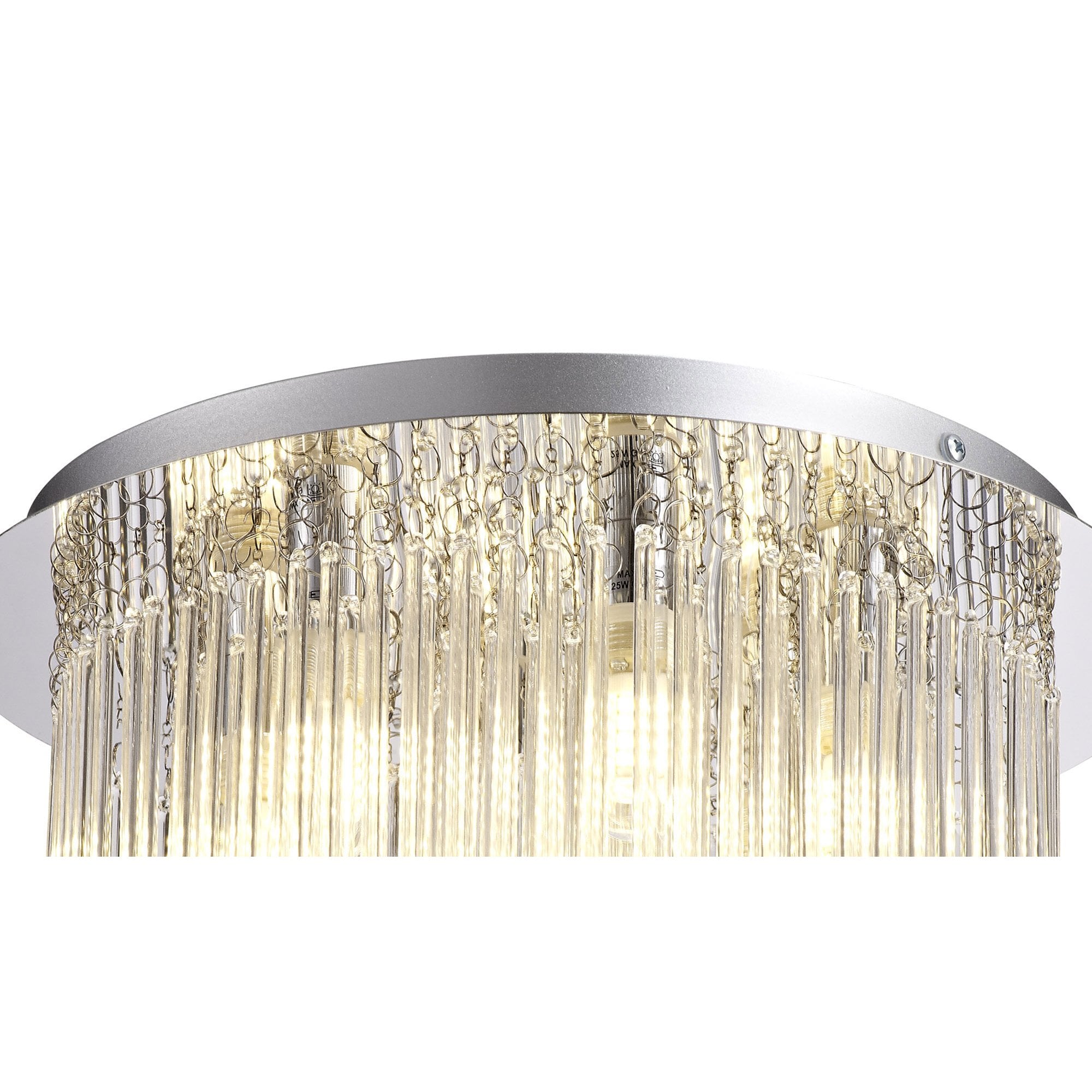NL70599 Annie Bathroom Ceiling 6 Light Polished Chrome/Clear Glass