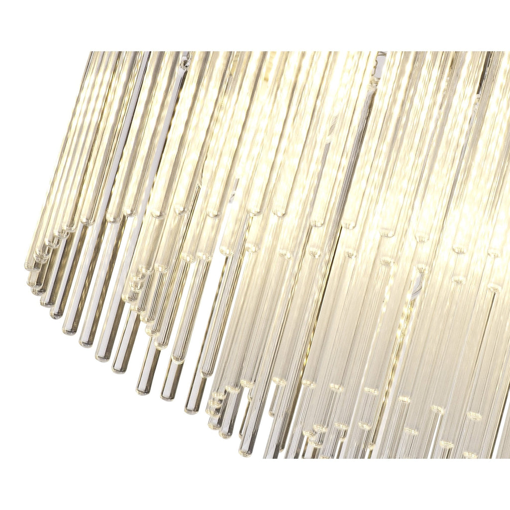 NL70599 Annie Bathroom Ceiling 6 Light Polished Chrome/Clear Glass