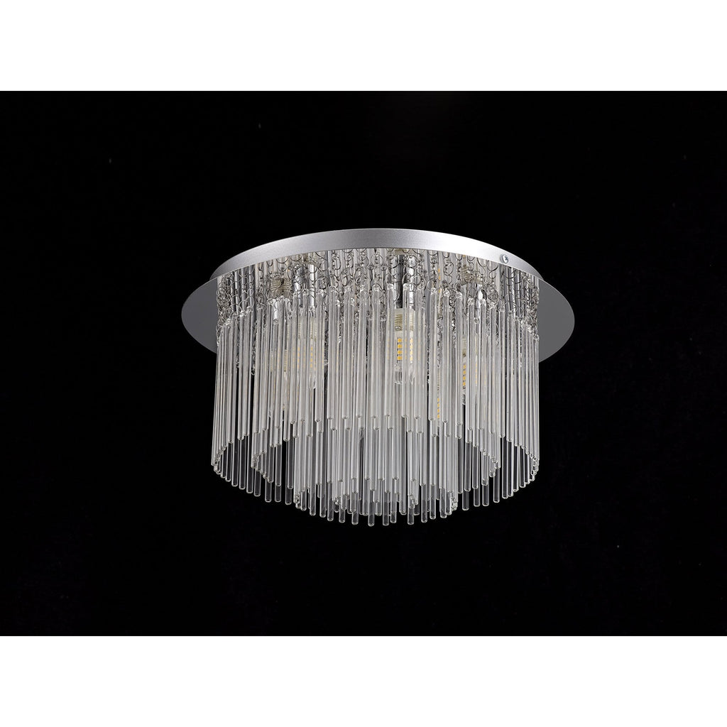 NL70599 Annie Bathroom Ceiling 6 Light Polished Chrome/Clear Glass
