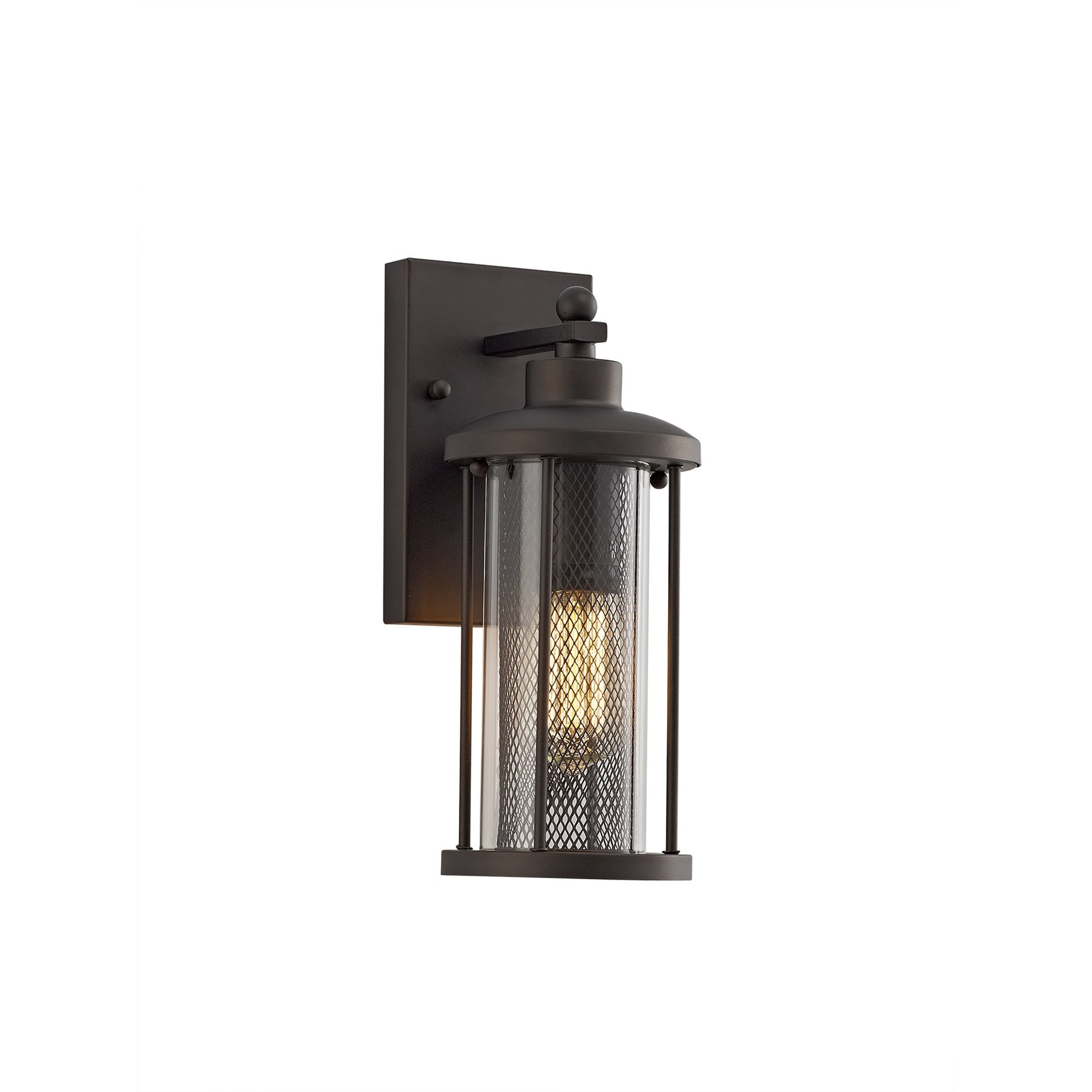 NL71989 Argon Outdoor Small Wall Lamp Antique Bronze/Clear Glass