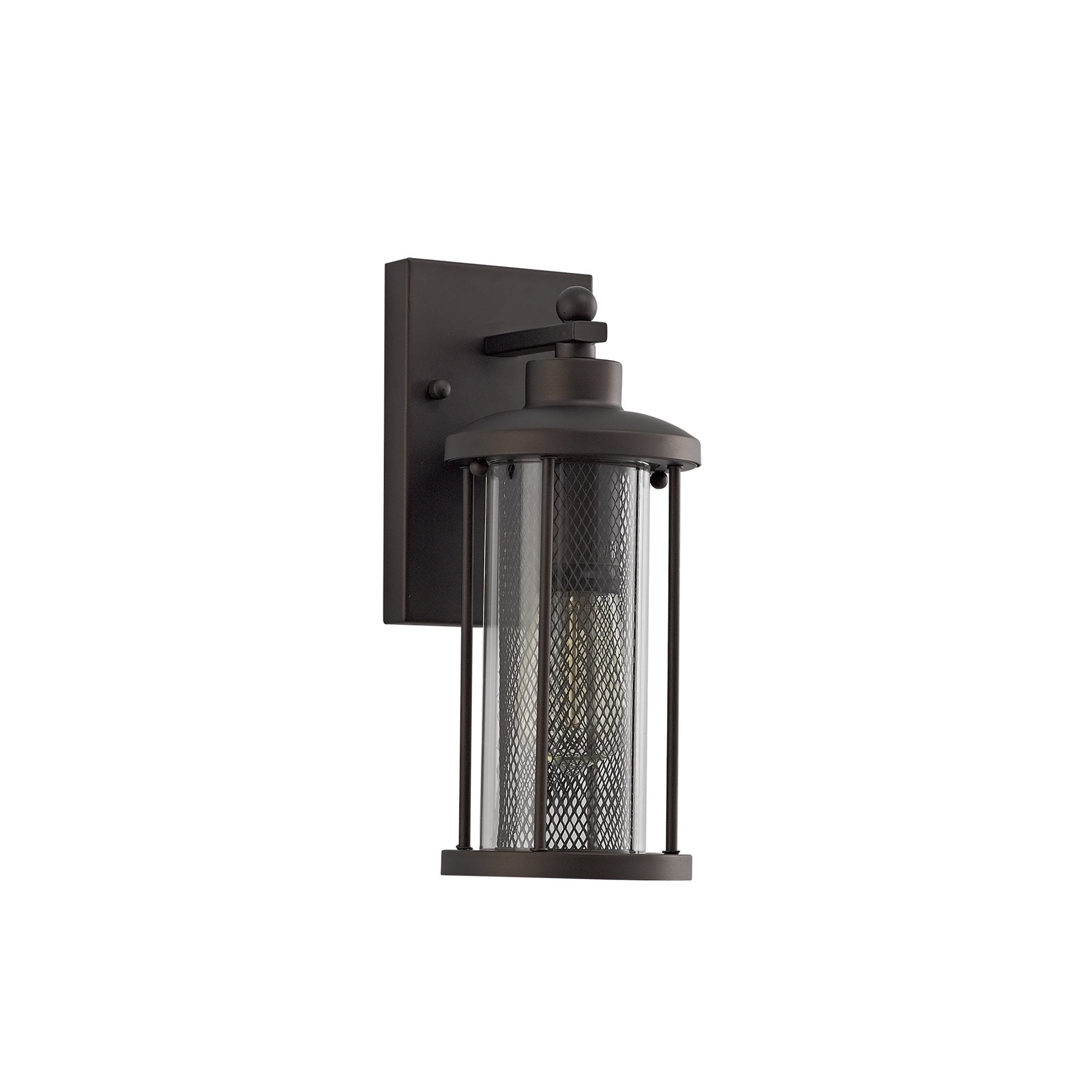 NL71989 Argon Outdoor Small Wall Lamp Antique Bronze/Clear Glass