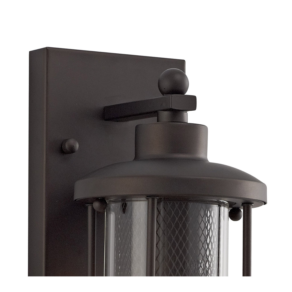 NL71989 Argon Outdoor Small Wall Lamp Antique Bronze/Clear Glass