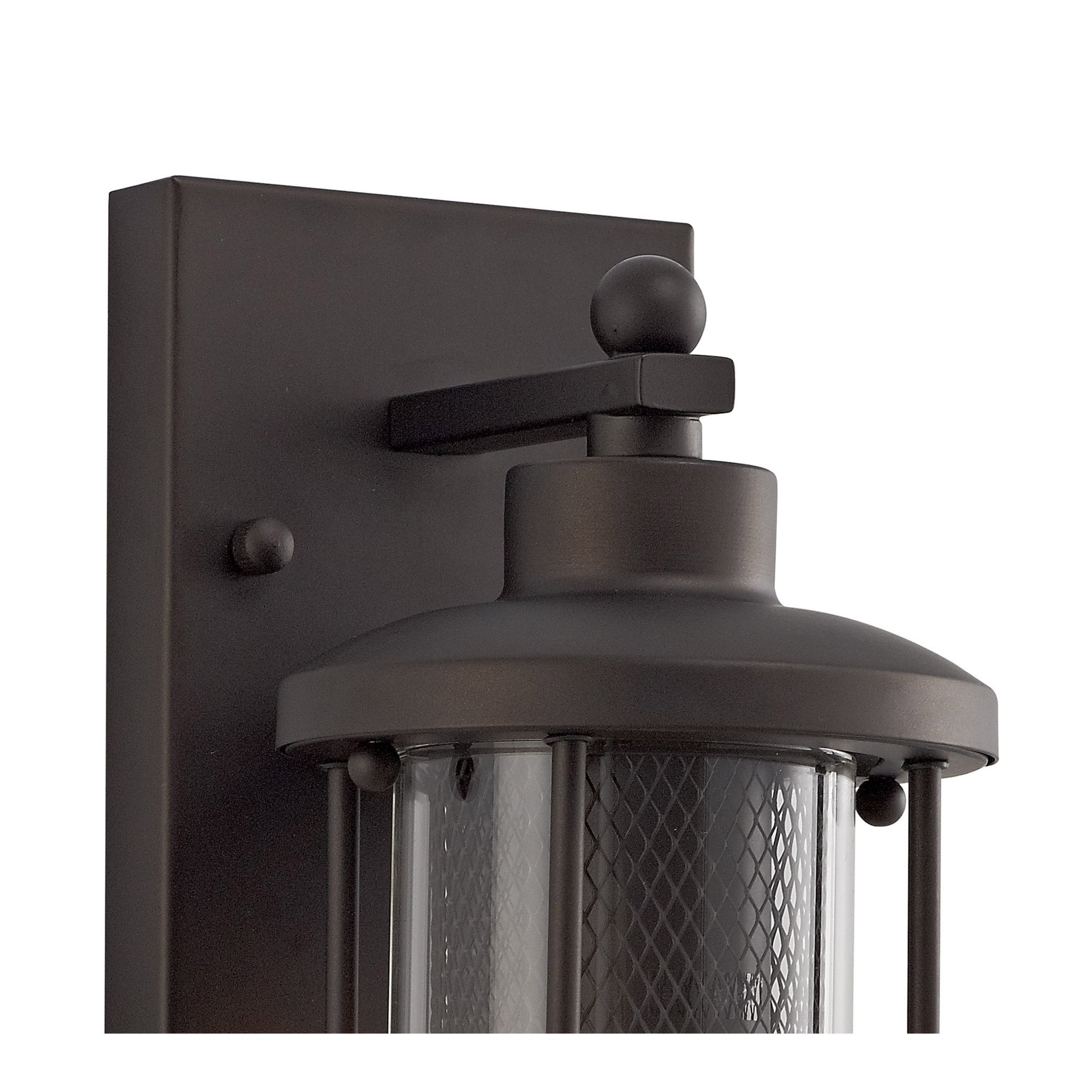 NL71989 Argon Outdoor Small Wall Lamp Antique Bronze/Clear Glass