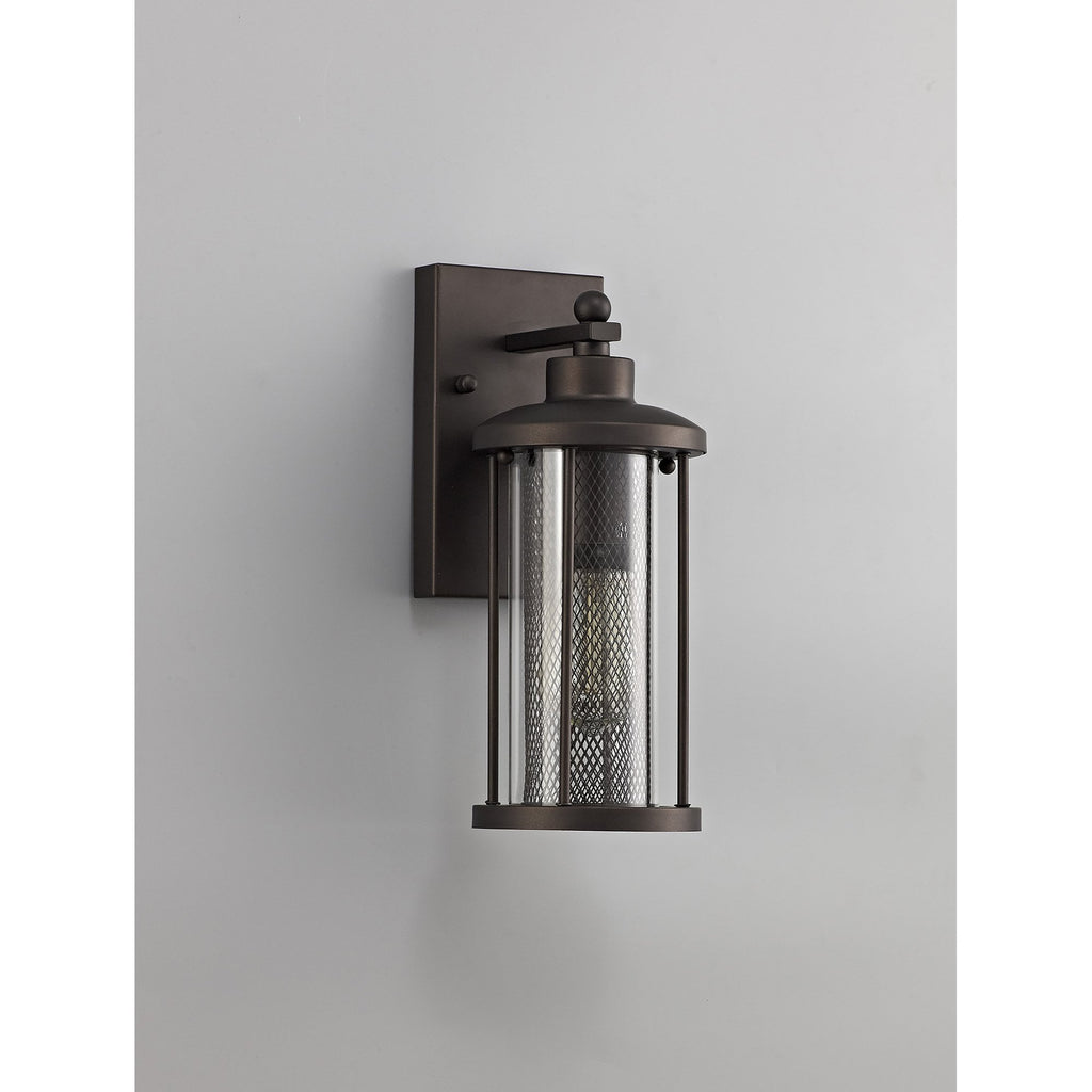 NL71989 Argon Outdoor Small Wall Lamp Antique Bronze/Clear Glass