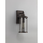 NL71989 Argon Outdoor Small Wall Lamp Antique Bronze/Clear Glass
