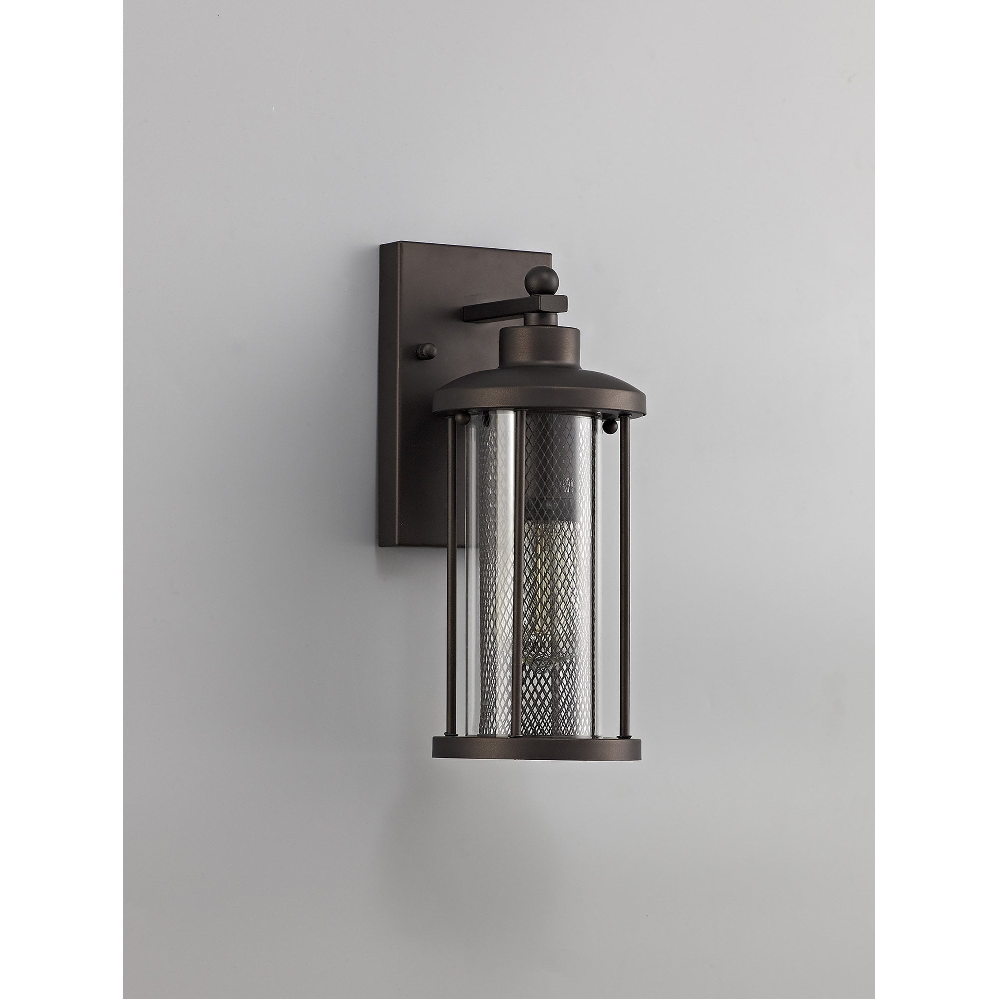 NL71989 Argon Outdoor Small Wall Lamp Antique Bronze/Clear Glass