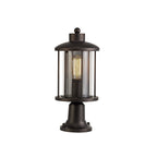 NL73179 Argon Outdoor Pedestal Lamp Antique Bronze/Clear Glass