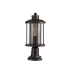 NL73179 Argon Outdoor Pedestal Lamp Antique Bronze/Clear Glass