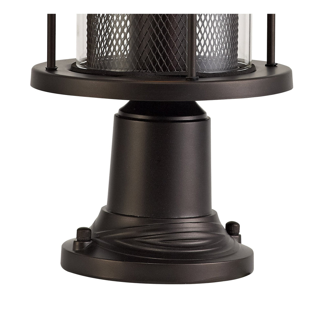 NL73179 Argon Outdoor Pedestal Lamp Antique Bronze/Clear Glass