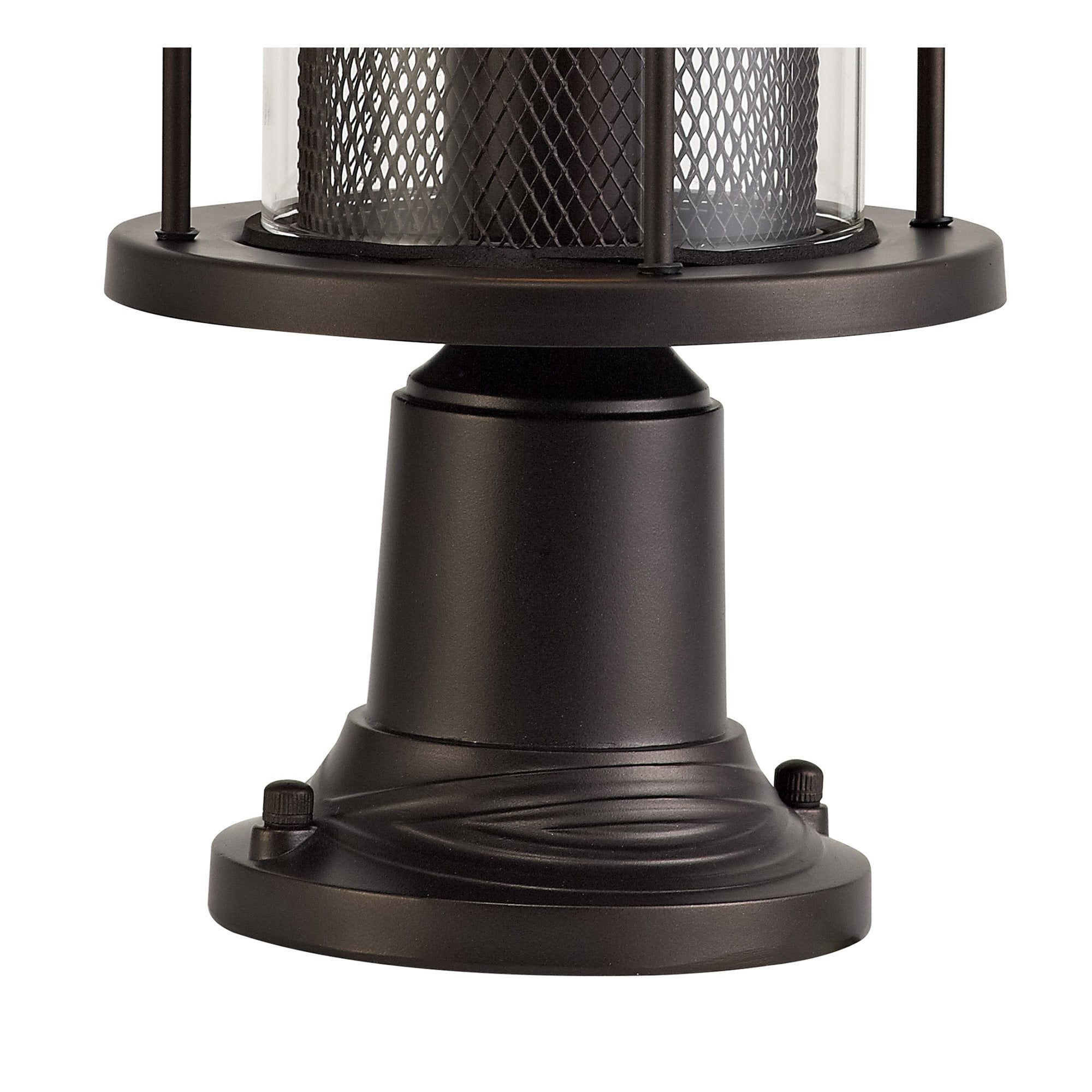 NL73179 Argon Outdoor Pedestal Lamp Antique Bronze/Clear Glass
