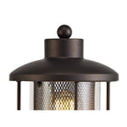 NL73179 Argon Outdoor Pedestal Lamp Antique Bronze/Clear Glass