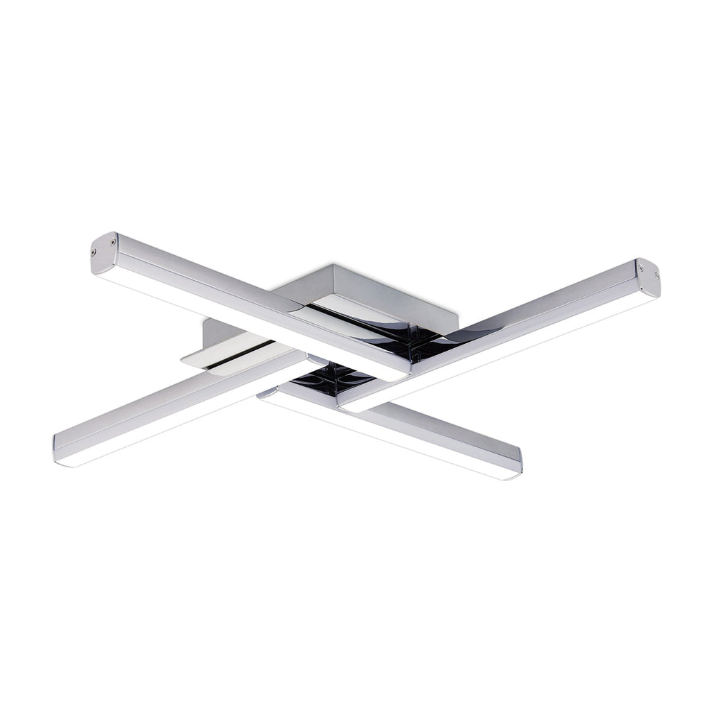 NL70299 Alfie 4 Light Ceiling LED IP44 Polished Chrome 3yrs Warranty