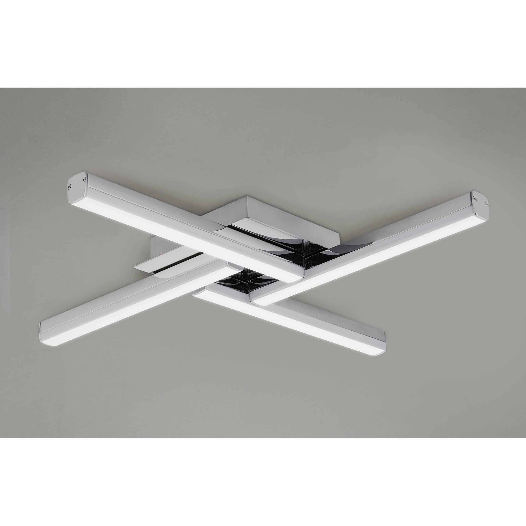 NL70299 Alfie 4 Light Ceiling LED IP44 Polished Chrome 3yrs Warranty