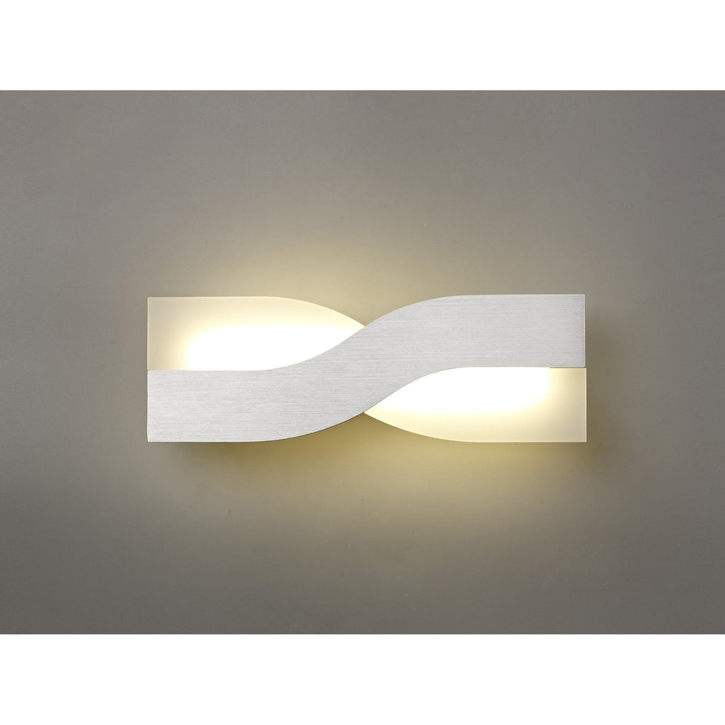 NL70419 Abe Wall Lamp LED Brushed Aluminium/Frosted White