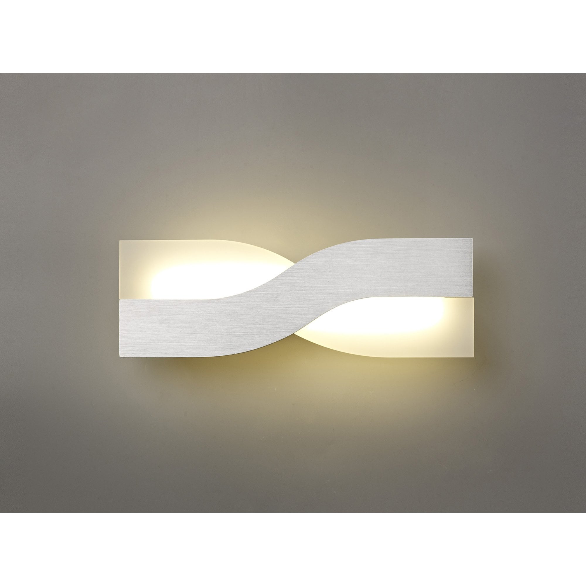 NL70419 Abe Wall Lamp LED Brushed Aluminium/Frosted White