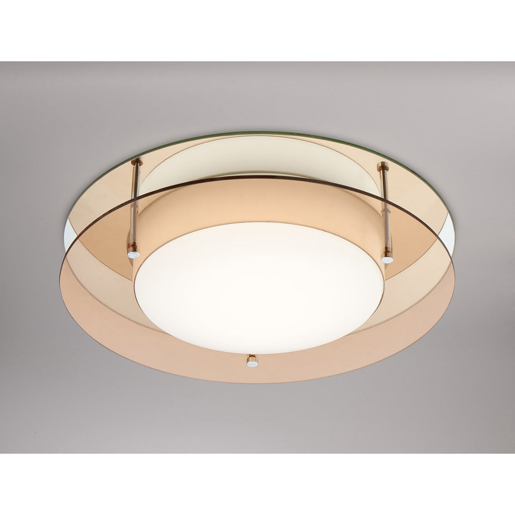 NL70489 Bart Bathroom Ceiling  Light LED Amber/Mirror
