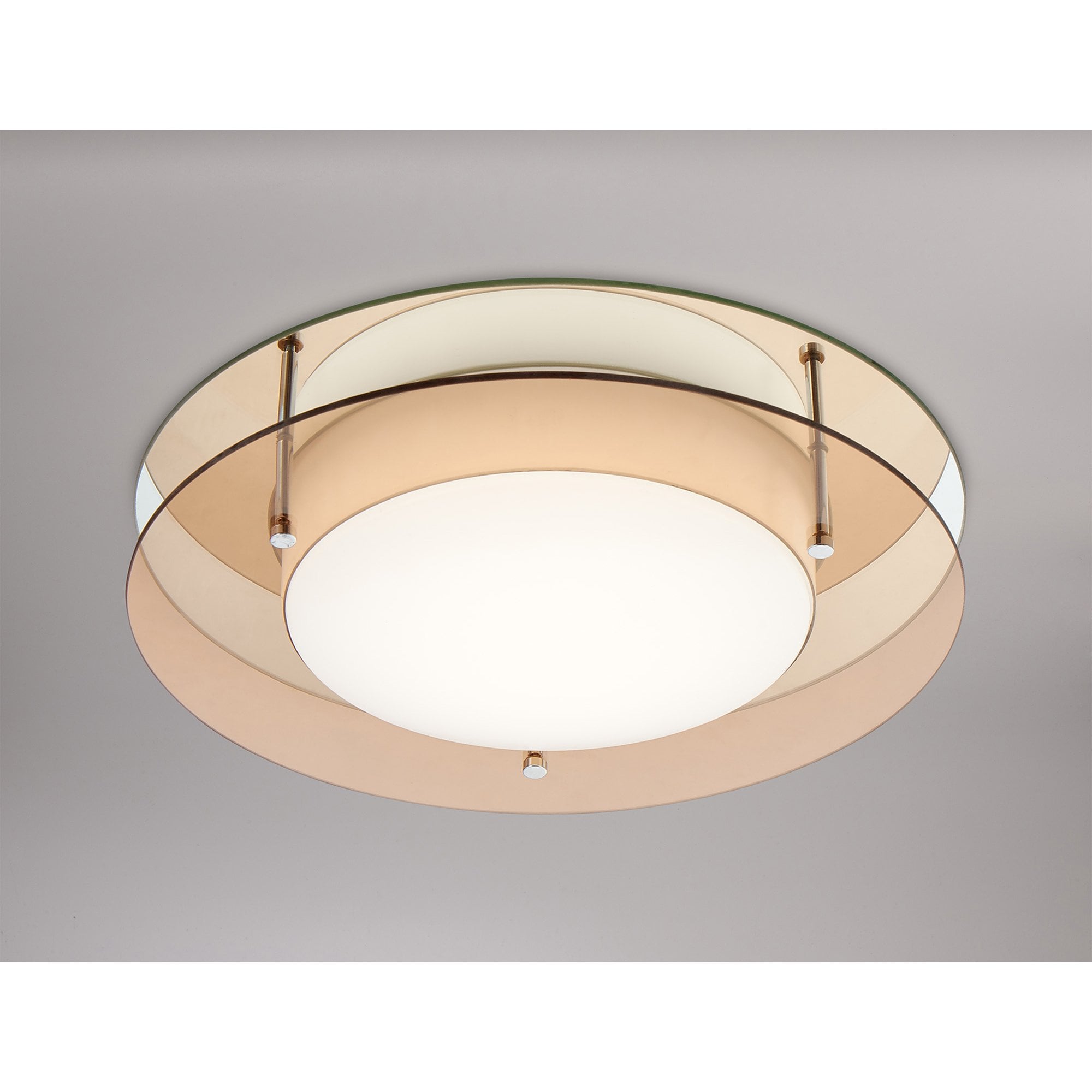 NL70489 Bart Bathroom Ceiling  Light LED Amber/Mirror