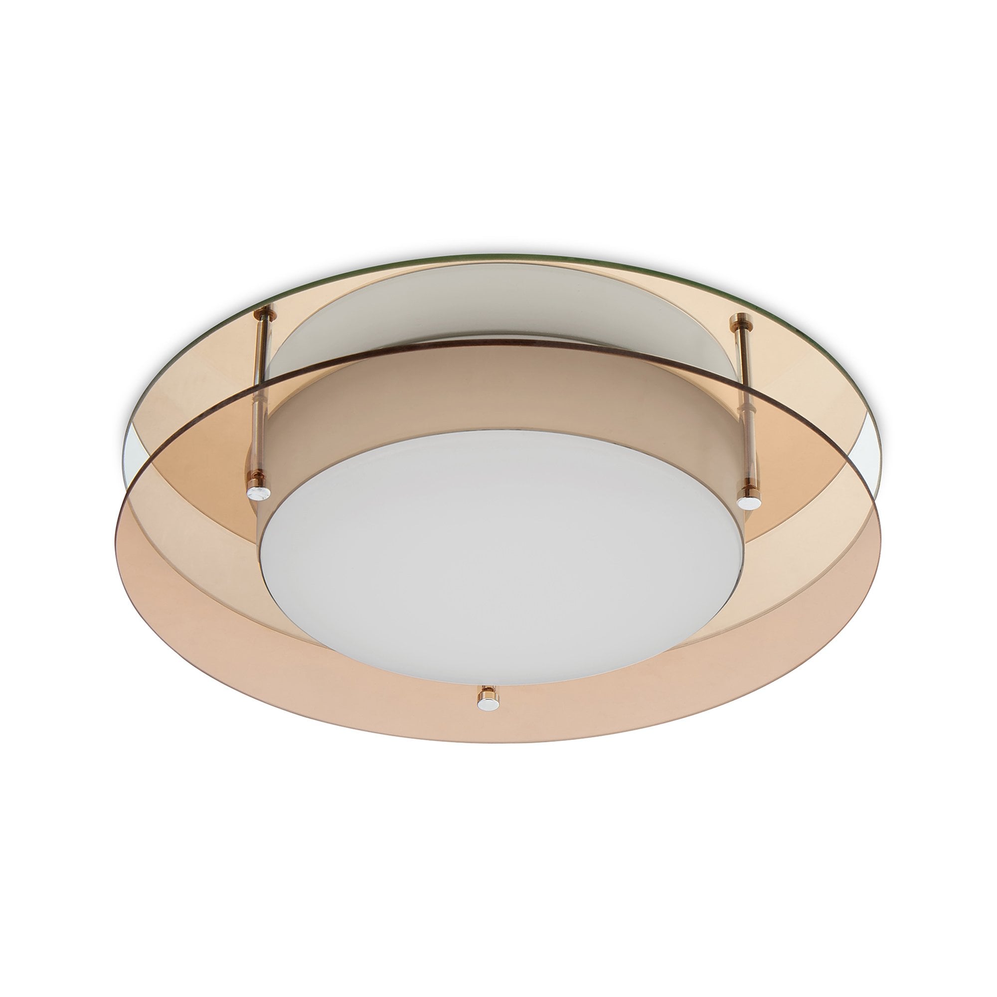 NL70489 Bart Bathroom Ceiling  Light LED Amber/Mirror