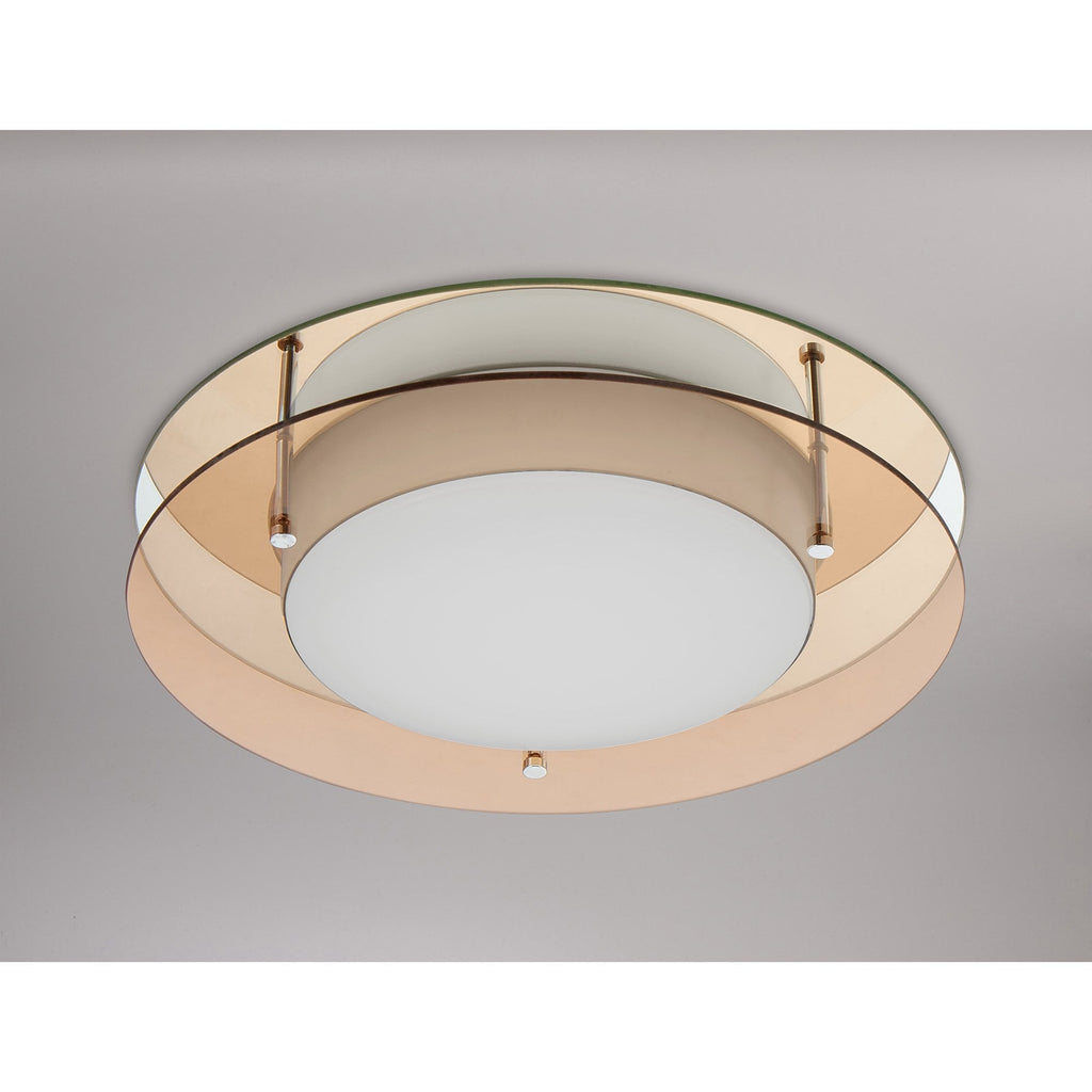 NL70489 Bart Bathroom Ceiling  Light LED Amber/Mirror