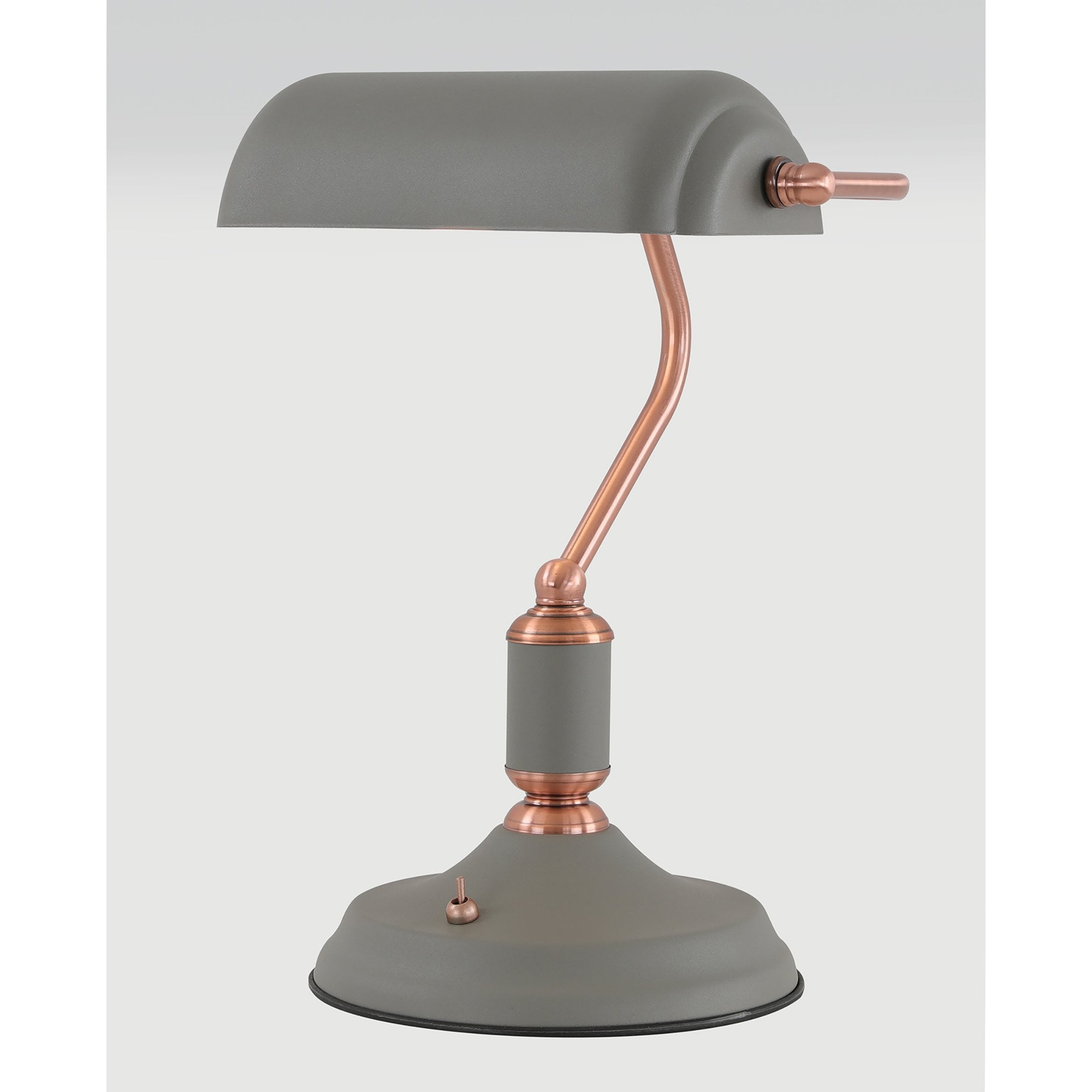 Barnie Table  Lamp 1 Light With Toggle Switch Sand Grey/Copper