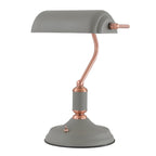 NL70029 Barnie Table Lamp 1 Light With Toggle Switch Sand Grey/Copper