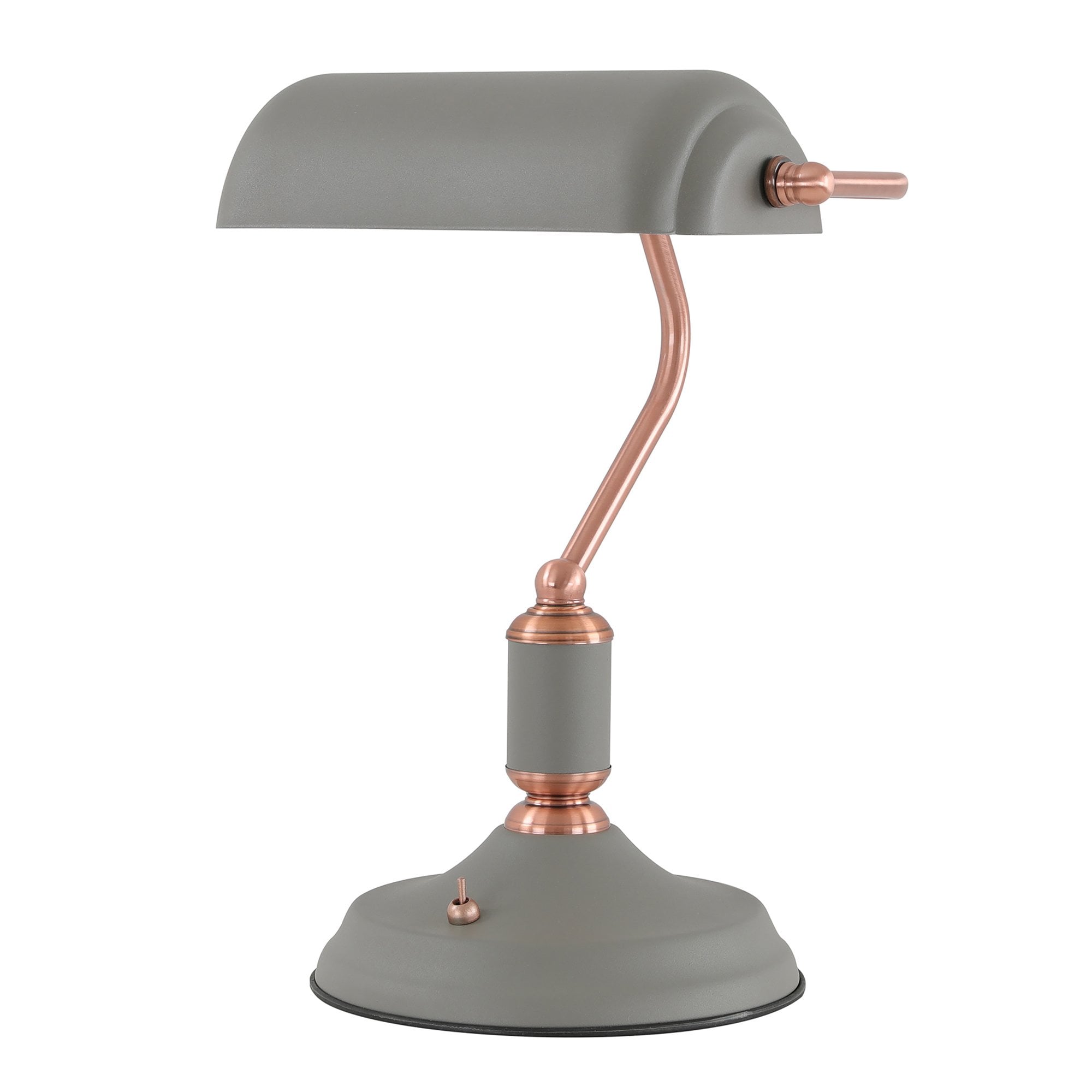 Barnie Table  Lamp 1 Light With Toggle Switch Sand Grey/Copper