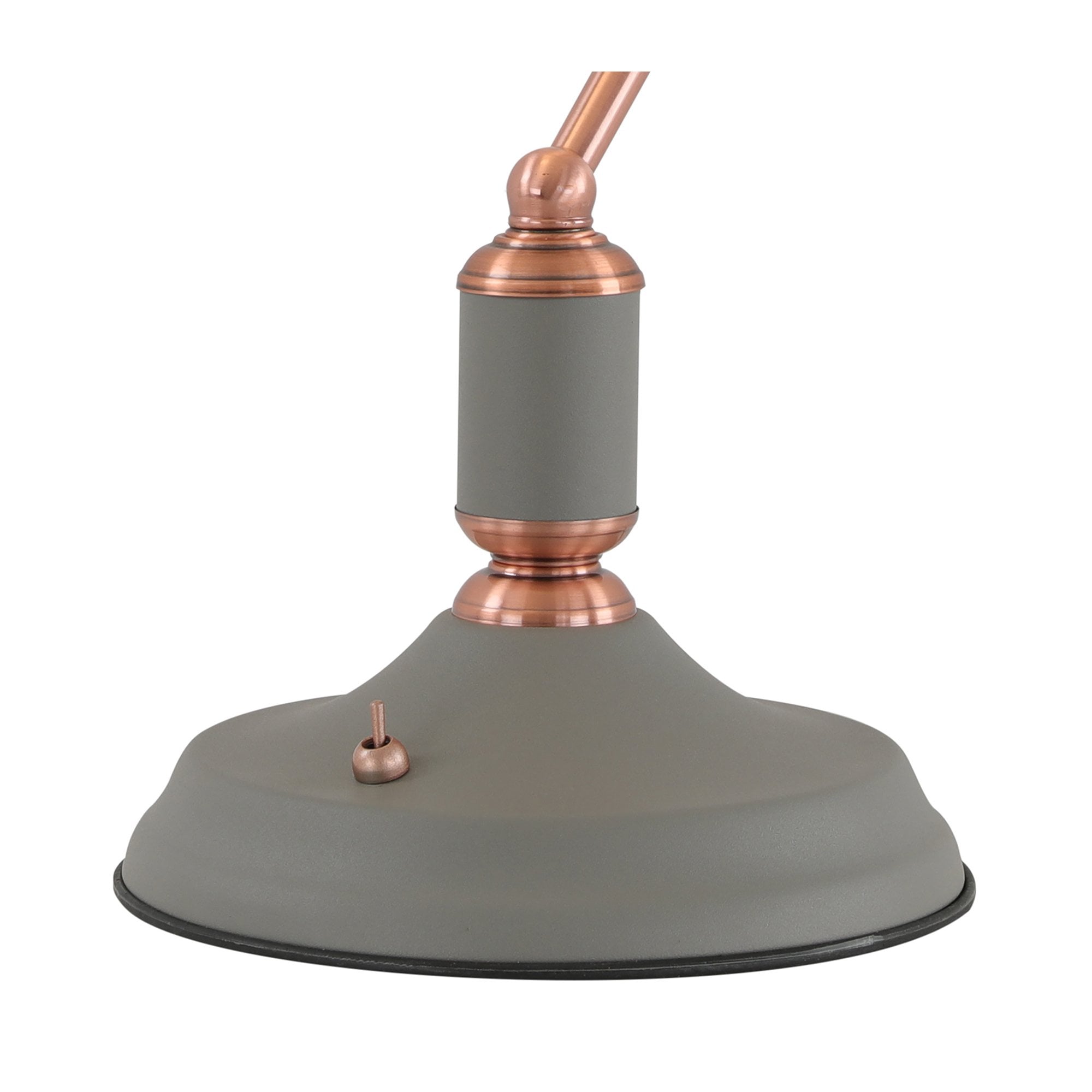 Barnie Table  Lamp 1 Light With Toggle Switch Sand Grey/Copper