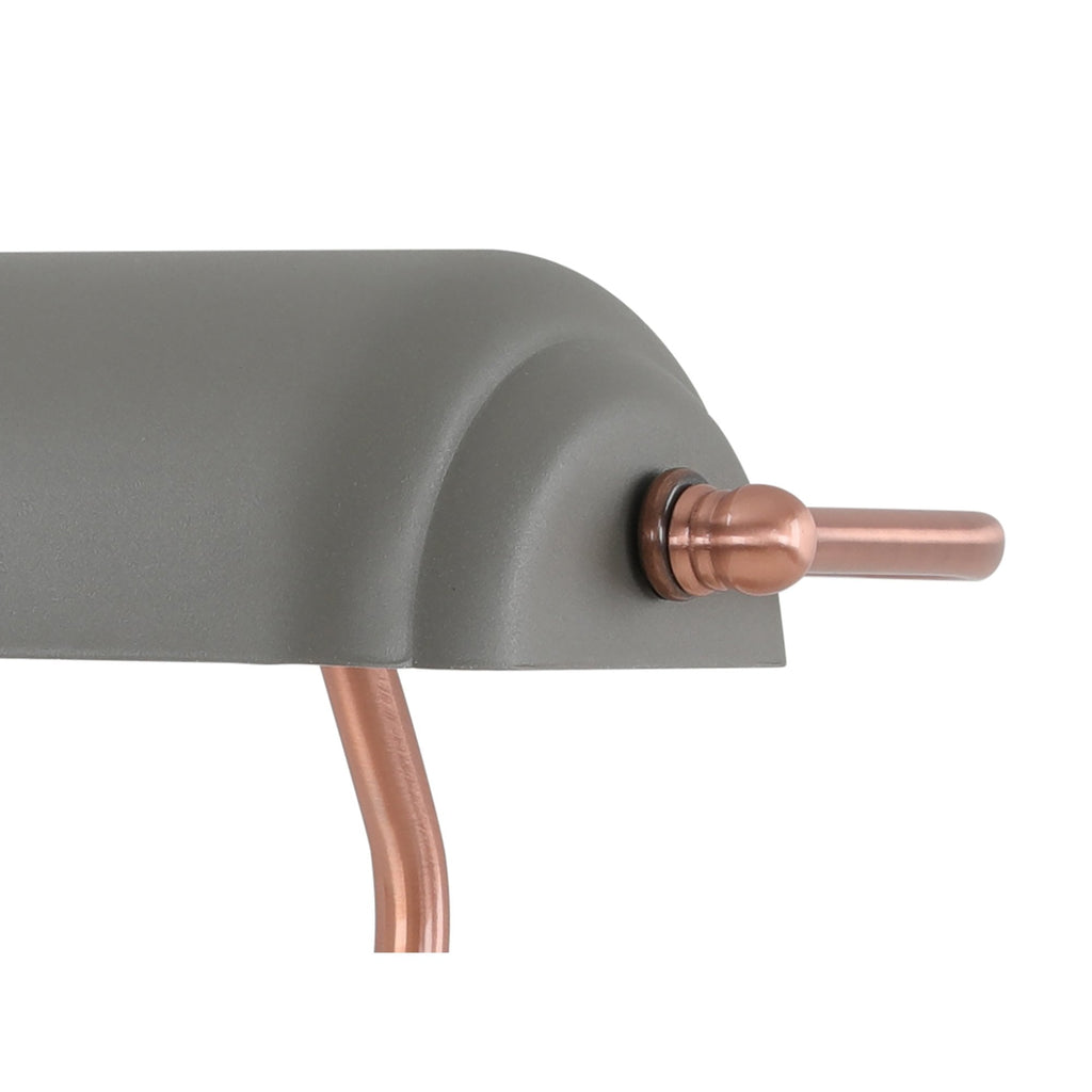NL70029 Barnie Table Lamp 1 Light With Toggle Switch Sand Grey/Copper