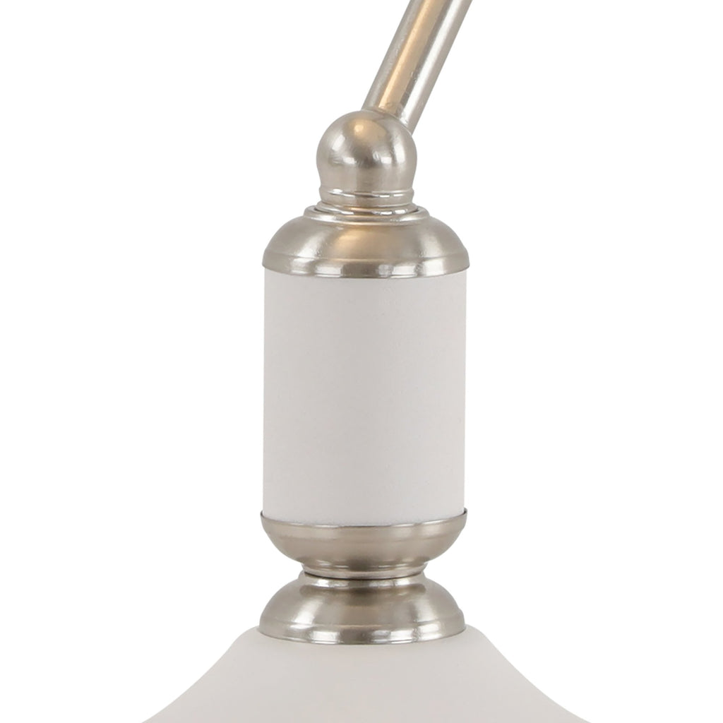 NL70039 Barnie Table Lamp 1 Light With Toggle Switch Satin Nickel/Sand White